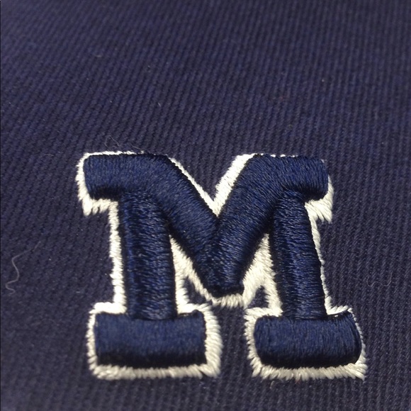 Embroidered M Visor Navy Blue - Picture 3 of 5